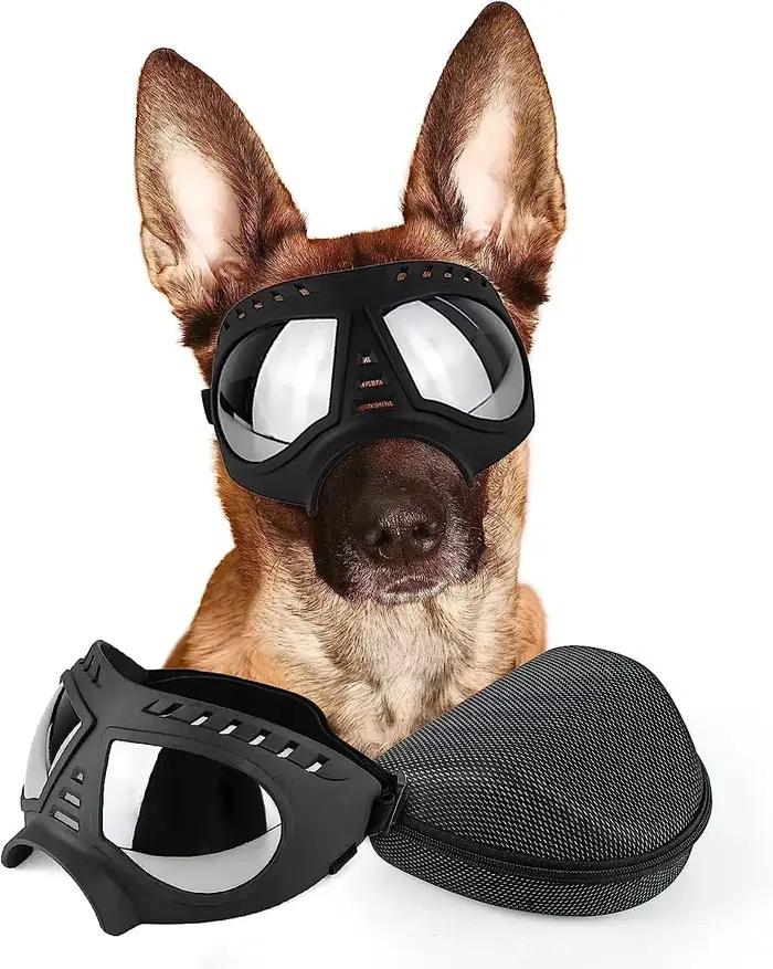 Lunettes de soleil transparentes anti-UV pour chiens de grande race