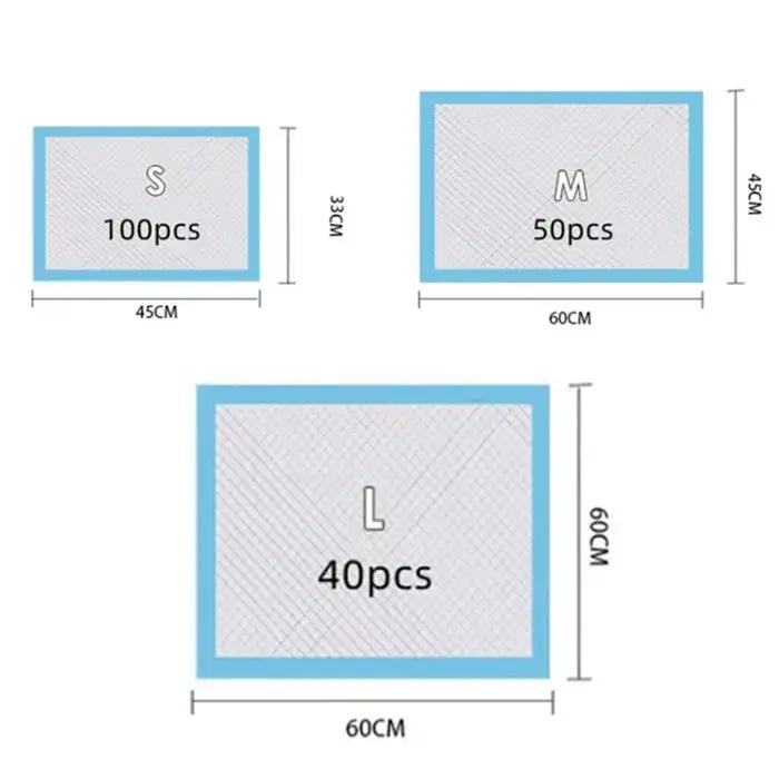 100/50/40/20 pièces couches absorbantes pour chiens jetables chiot formation coussinets de pipi coussin propre à sec