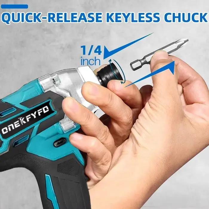 Tournevis électrique sans fil, clé à chocs rapide n'ayant pas de brosse, perceuse rechargeable, vis