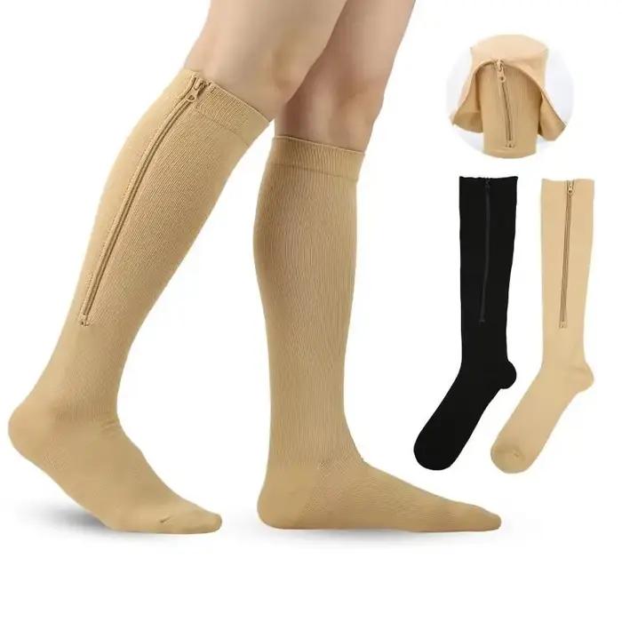 Chaussettes de compression à fermeture éclair 2025 - Soulagement des douleurs Hommes Femmes Chasse