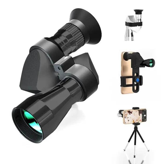 Monoculaire compact 8x20 pour adultes, portable avec adaptateur smartphone pour birdwatching et pêche