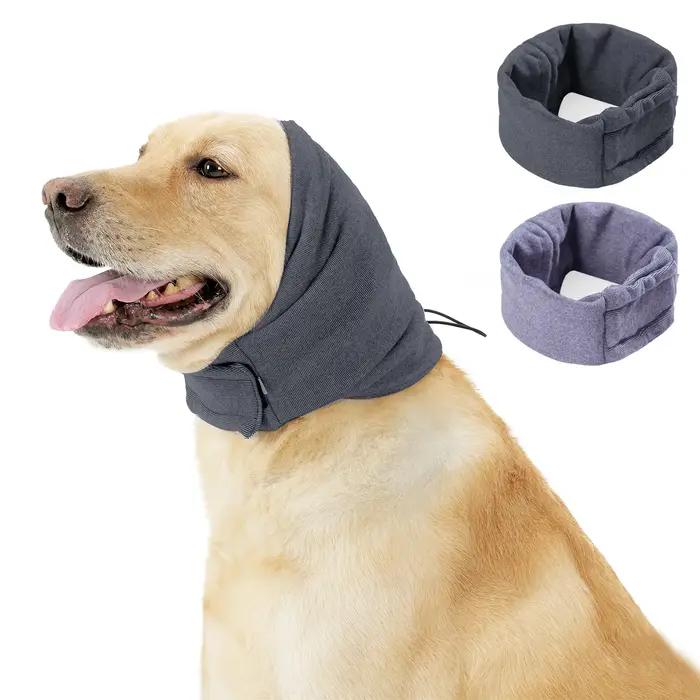 Hoodie apaisant pour chien avec cache-oreilles anti-bruit pour soulager l'anxiété - Bandeau doux