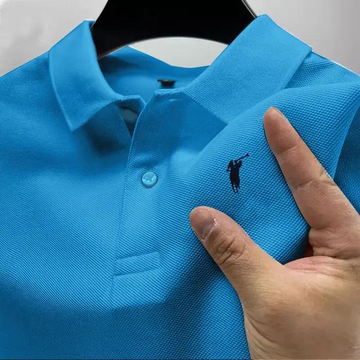 Polo à manches courtes pour homme de marque de luxe, imprimé haut de gamme, mode estivale, t-shirt à