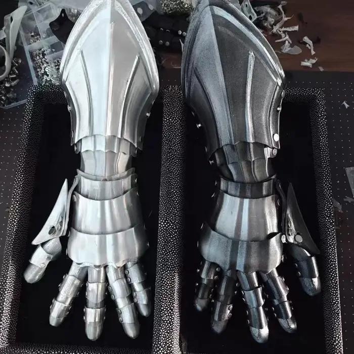 Gant mécanique Cyberpunk en métal, modèle d'armure de bras, unisexe adulte, accessoire de costume médiéval d'Halloween, accessoire de fête
