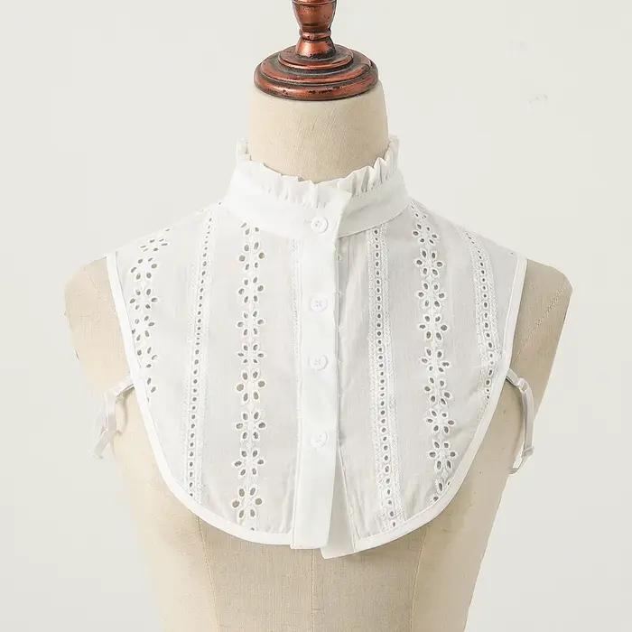 Faux col respirant ajouré pour femmes, col montant à la mode, professionnel décontracté polyvalent,