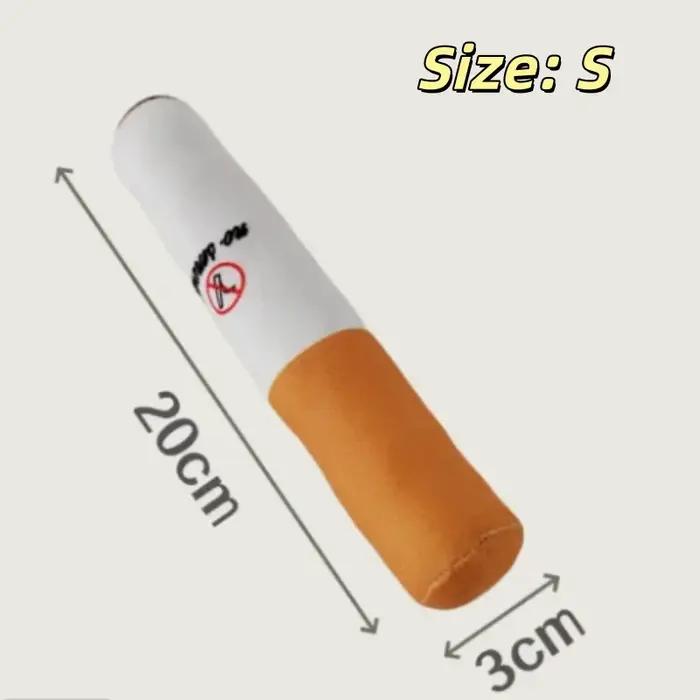 Jouet à mâcher en forme de cigare pour chien, jouet grinçant en polaire résistante pour nettoyage des dents et jeu amusant