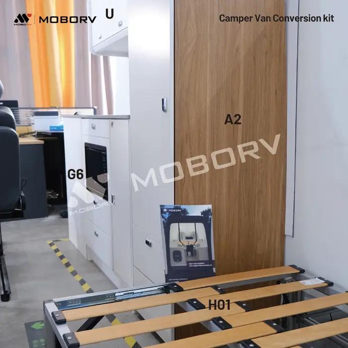 Kit de conversion de fourgonnette en camping-car MOBORV Sprinter Crafter MAN IVECO, armoire légère certifiée CE, appareils électroménagers, cuisine en kit DIY