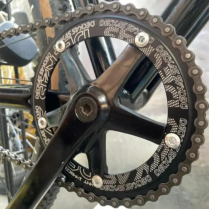 Deckas 144BCD engrenage fixe Fixie anneau de chaîne rond vélo de piste 44T-58T dent 144 Bcd roue den