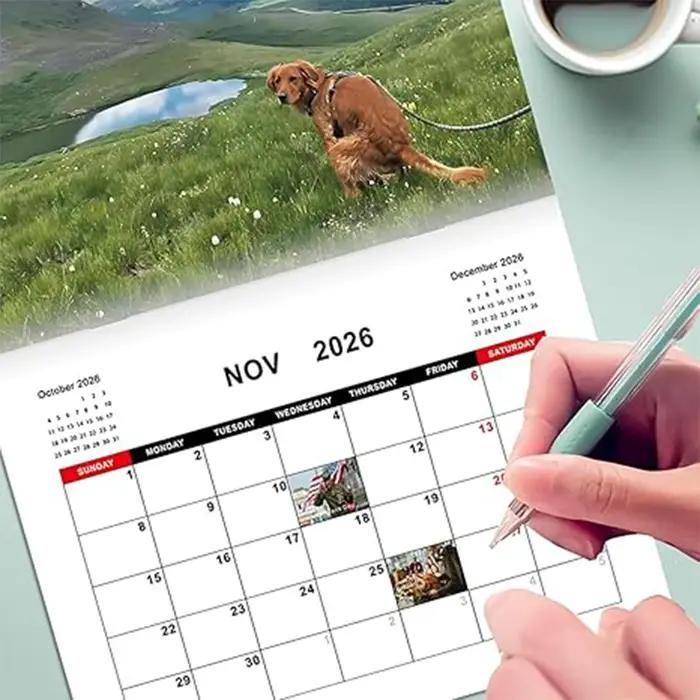 Calendrier pour chiens qui font la merde 2026