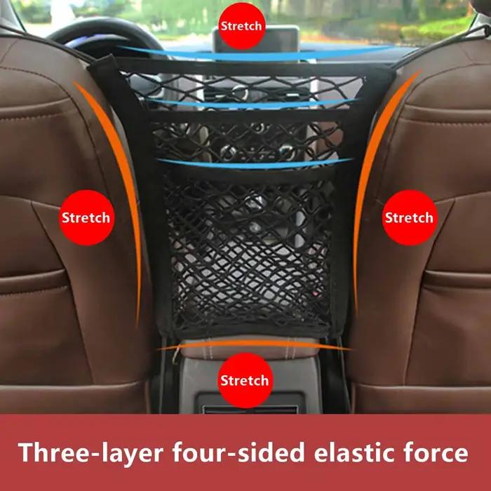 Filet de Protection d'isolation pour siège arrière de chien, clôture de voiture, filet de séparation de stockage élastique à Double couche, Rail de sécurité pour animaux de compagnie, fournitures pour