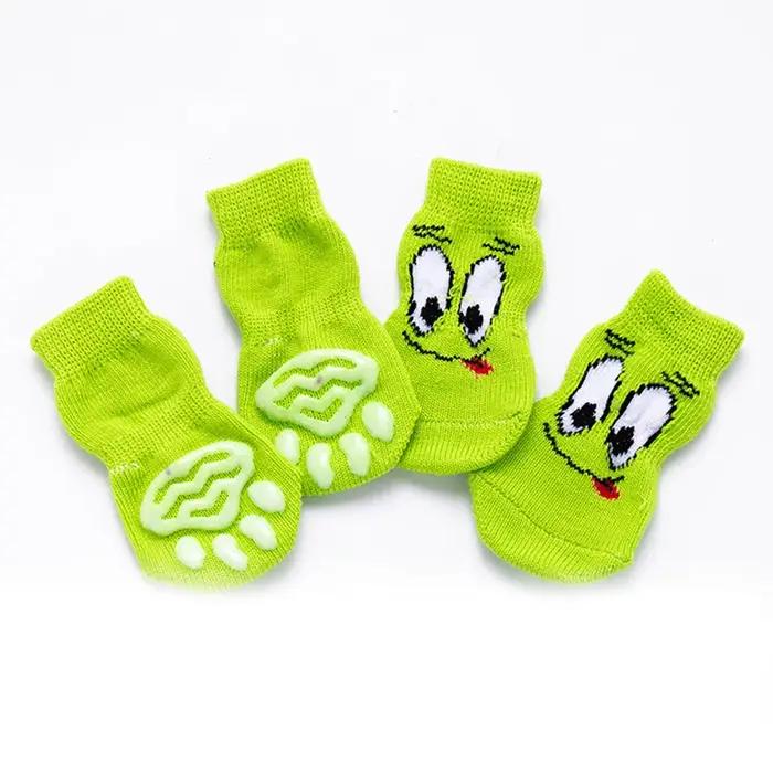 Chaussettes antidérapantes en mélange de coton pour chiens protection des pattes traction contrôle plancher en bois dur occasions spéciales chiens petits moyens animaux de compagnie