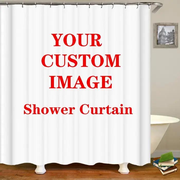 Rideau de douche personnalisé salle de bain rideaux imperméables Photo personnalisée décor
