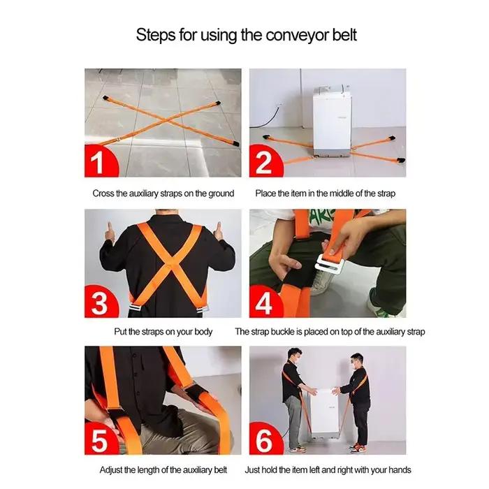 Sangles de transport pour meubles robustes brun sertie d'une boucle en métal ergonomique pour déplacements sécurisés et protection des sols ocassions spéciales propriétaires de maison entrepreneurs aménagement intérieur