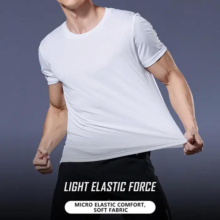 T-Shirt à manches courtes pour hommes, sans LOGO, séchage rapide, course à pied, évacuation de l'hum