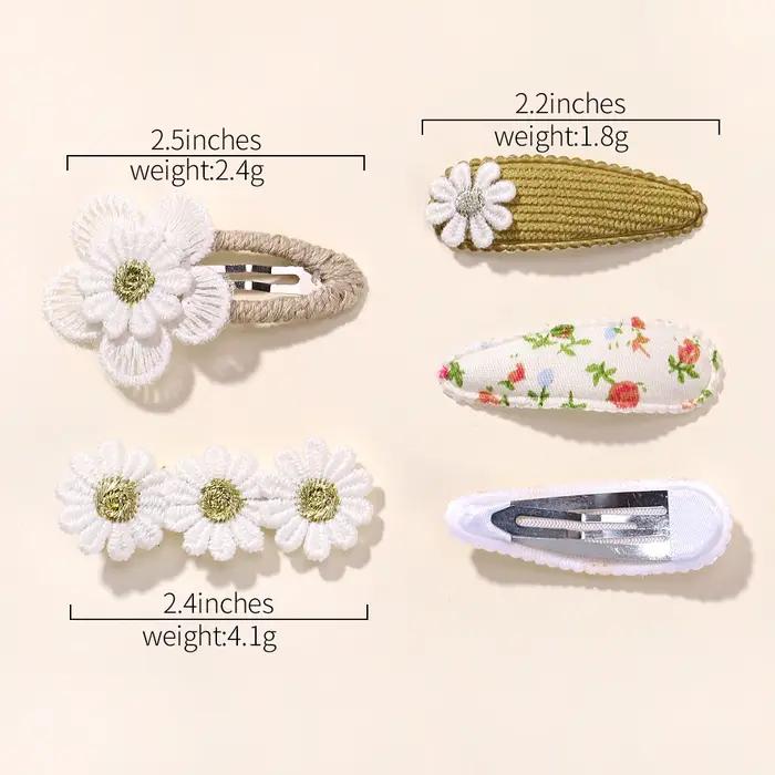 5 pièces/ensemble Mini bébé fille pince à cheveux mignon nœud Floral lapin princesse épingle à cheve