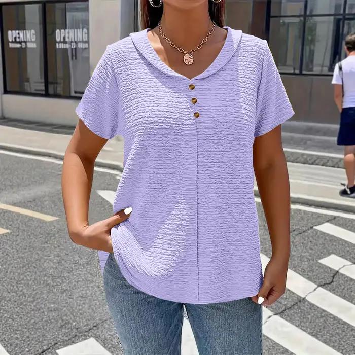 Vêtements décontractés pour femmes grandes tailles 2XL 3XL 4XL 5XL 6XL 2026 Mode Couleur unie Manches courtes T-shirts amples Tops élégants pour femmes