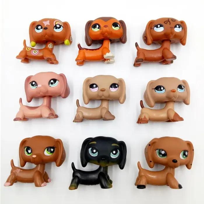 Jouets lps pour animaux de compagnie, Collection de chiens rares, mignon DACHSHUND, ancienne génération originale 3, figurine animale, cadeaux de noël pour enfants