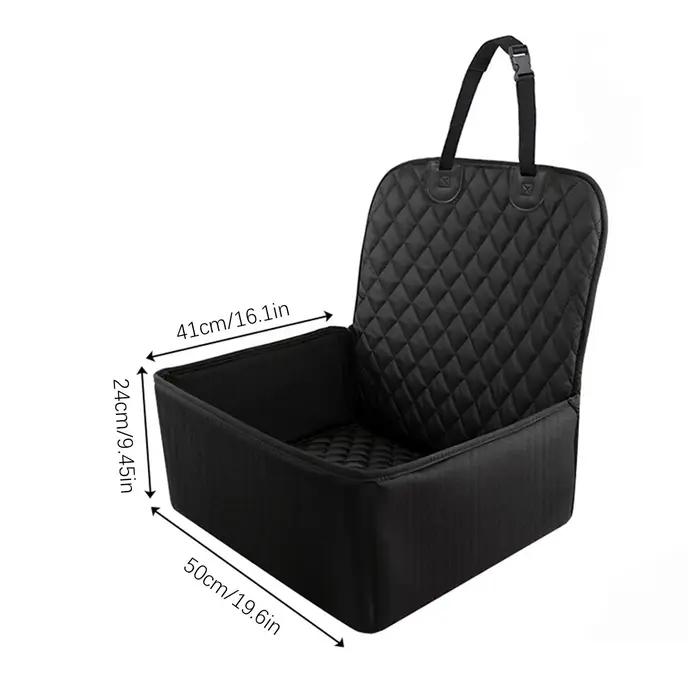 Siège de voiture pour chien surélevé avec barrière réglable et poches de rangement pour petits chiens de taille moyenne occasions de voyage en famille et vacances