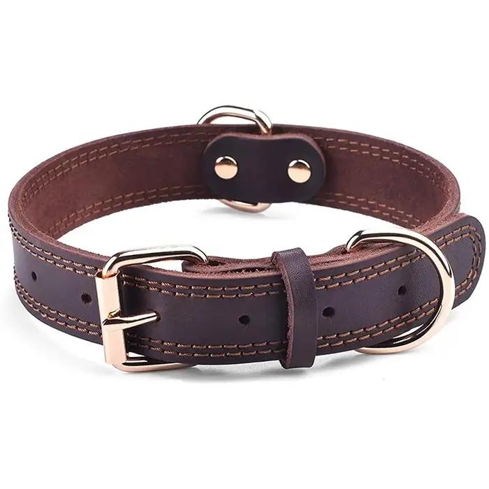 Benepaw – collier pour chien en cuir véritable de qualité
