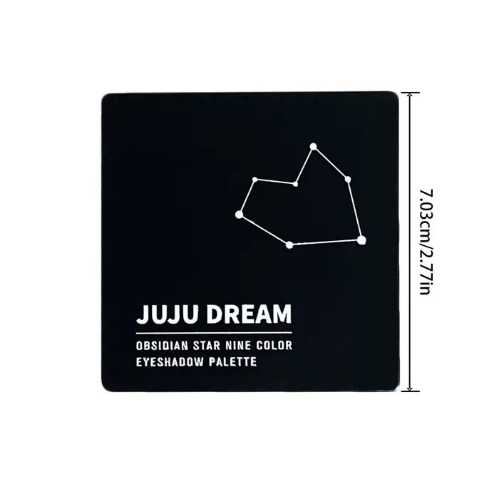 Palette de fards à paupières à 9 ombres : Black Swan, Smoky, Black Dark, Grey Silver Glitter, finition mate, longue durée et facile à colorer