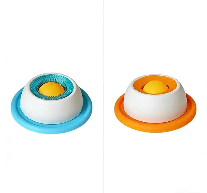 Gamelle de stimulation olfactive interactive pour chiens et chats antidérapante distributeur de friandises jouet apaisant pour le bain et les moments stressants