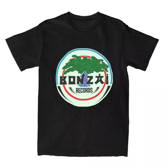 Bonzai Records T-shirt en coton pour hommes et femmes, Économie de loisirs, Vêtements d'été, Marchan