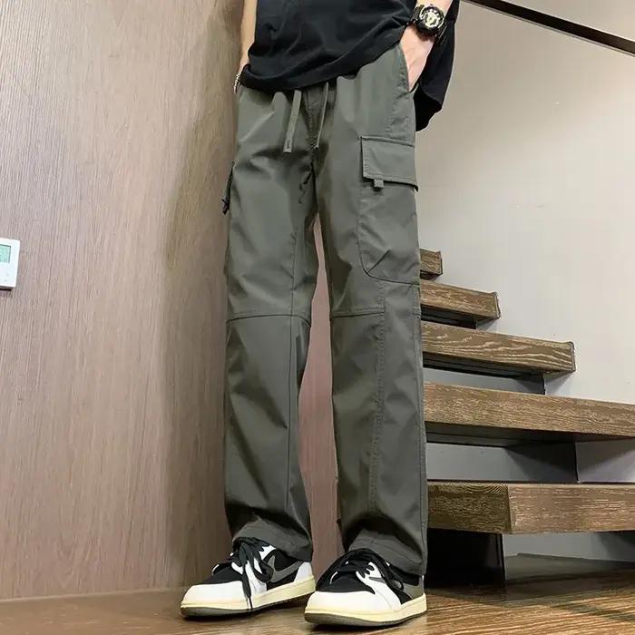 Vêtements de travail de marque de mode américaine pantalons décontractés pour hommes printemps et automne 2025 nouveau pantalon de sport droit ample pour l'extérieur