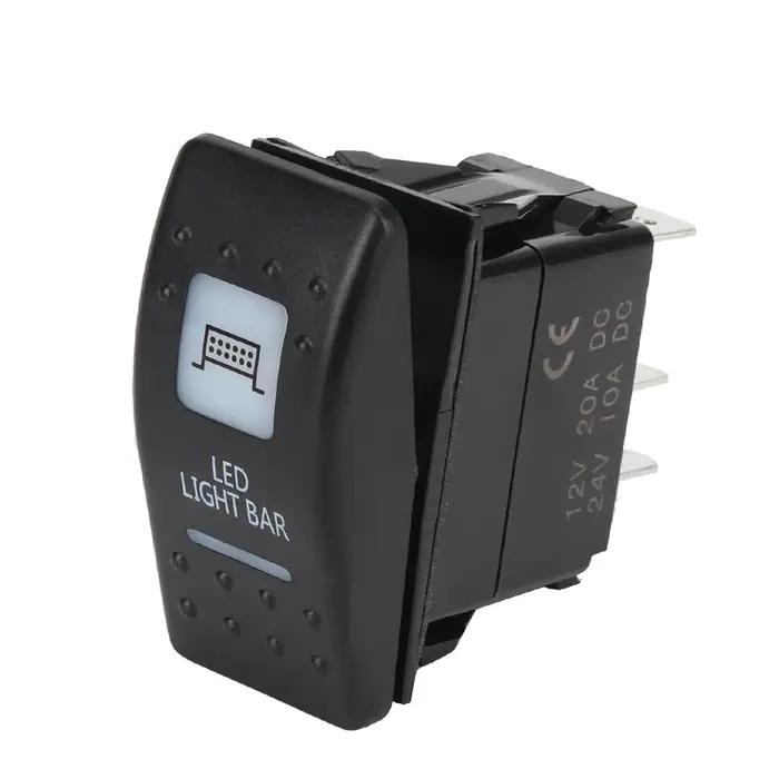 Interrupteur à bascule de lumière de voiture 24V 12V, boutons de feux avant arrière LED, accessoires