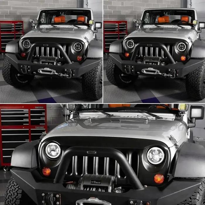 Pour Suzuki Samurai SJ410 7 pouces LED phares ronds DRL Hi Lo faisceau phare adapté Lada Niva 4X4 ac