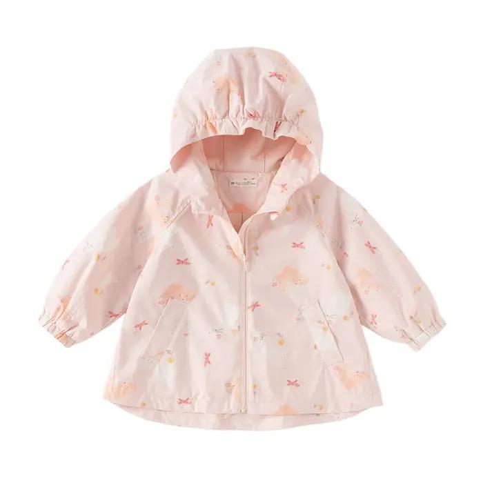 Dave Bella veste pour filles automne printemps enfants mignon Animal imprimé manteau imperméable vêtements d'extérieur