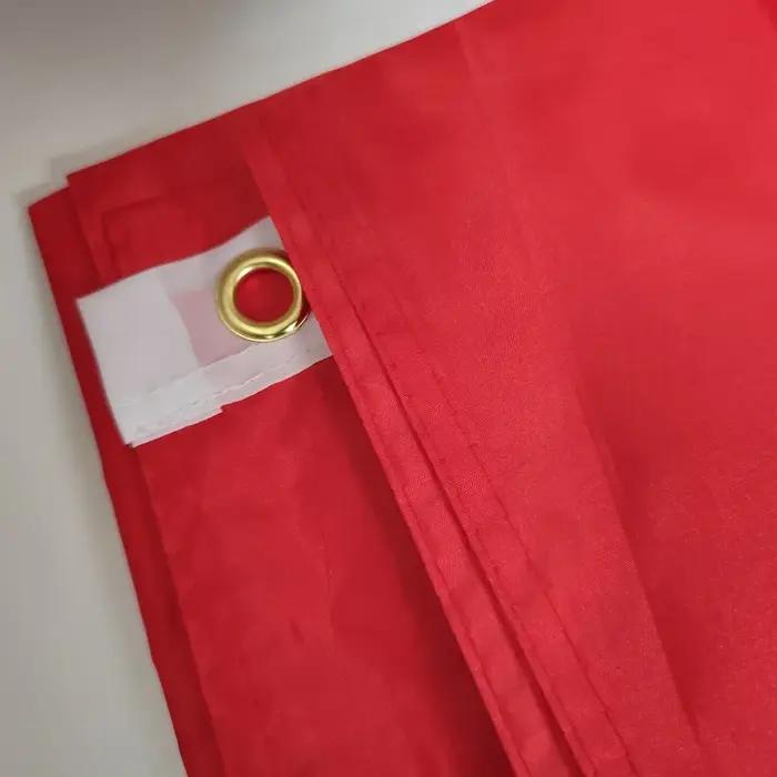 Drapeau National Tunisien 90x150cm Polyester Étoile Rouge Croissant Décoration Patio Balcon Occasion Spéciale