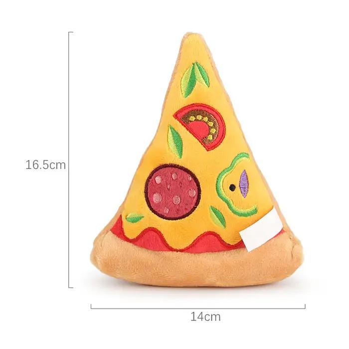 Jouet à mâcher en forme de frites et de hamburger pour petit chien, pizza, son de chiot, pour animau