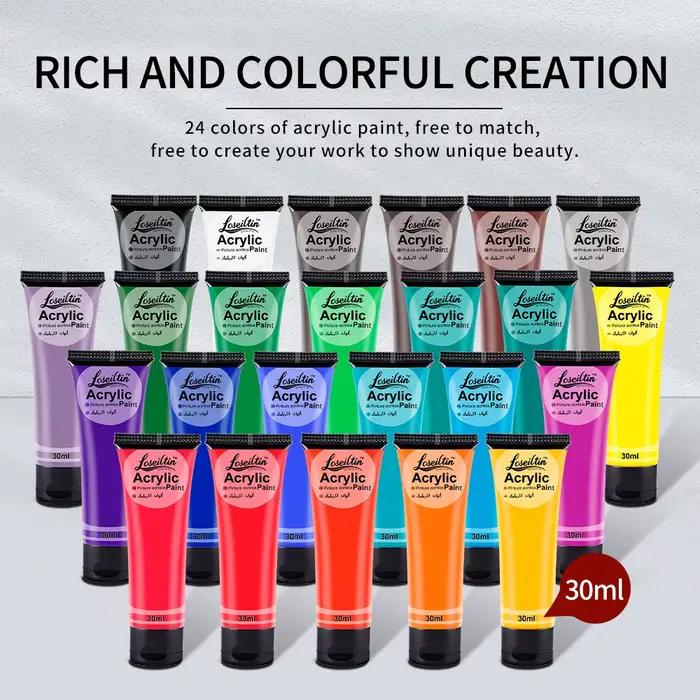 Peinture acrylique pour peinture murale, 30ml, imperméable et résistante au soleil, matériaux de peinture pour étudiants en Art, Textile, Graffiti de bricolage