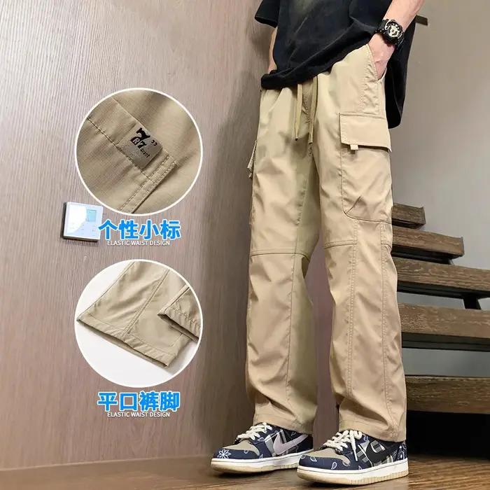 Vêtements de travail de marque de mode américaine pantalons décontractés pour hommes printemps et automne 2025 nouveau pantalon de sport droit ample pour l'extérieur