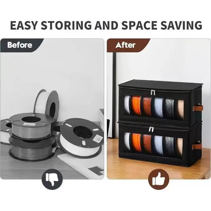 Sac de rangement pour filament - Conteneurs de stockage de filament pour imprimante 3D, support pour accessoires d'impression 3D pour la maison, le bureau, l'atelier
