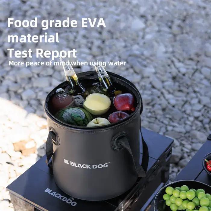 Blackdog seau rond d'eau pliant avec sortie de couvercle 20L Camping pêche sac de pique-nique en plein air boîte de rangement évier Portable