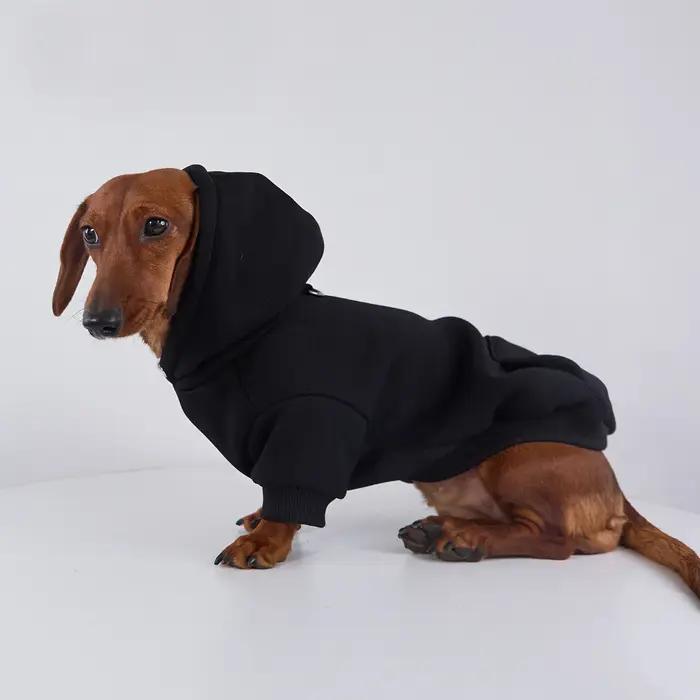Veste polaire à capuche pour chiens de race Wiener