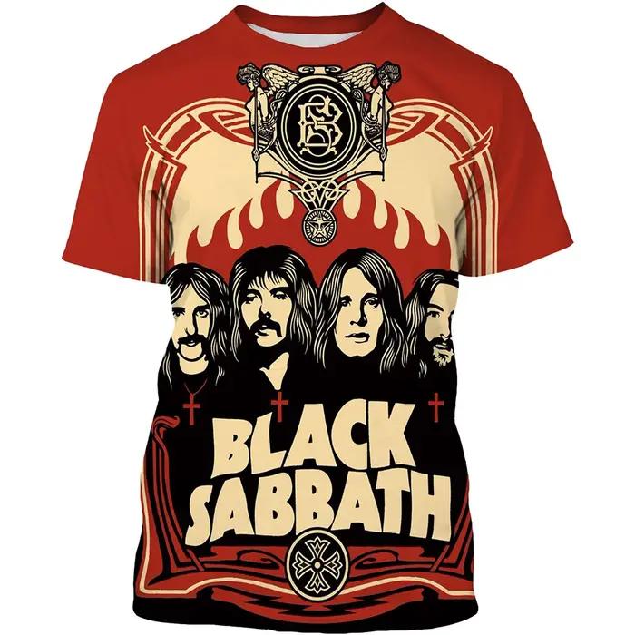 T-shirt homme Black Sabbath 3D imprimé, Hip Hop décontracté, mode rock pour hommes, été, quotidien