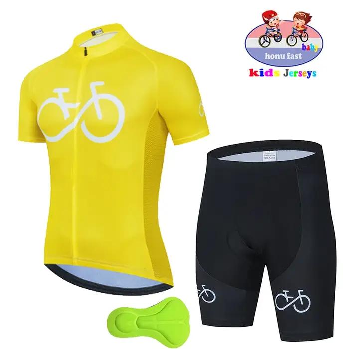 2025 nouveaux vêtements de cyclisme pour enfants de haute qualité été garçons filles maillot à manch