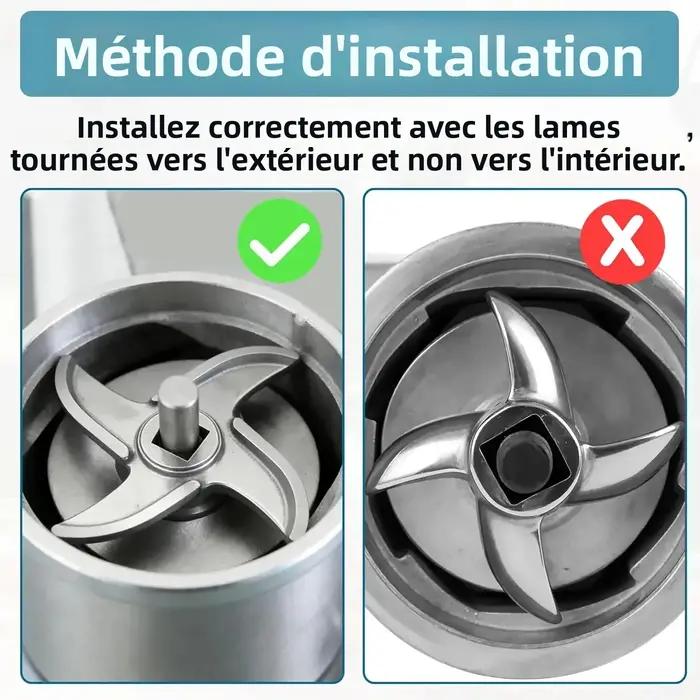 Lame de hachoir à viande en acier inoxydable