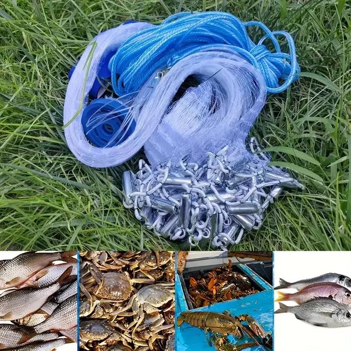 Filet de pêche – Filets moulés en nylon pour la pêche, filet de coulée robuste pour l'eau salée et l