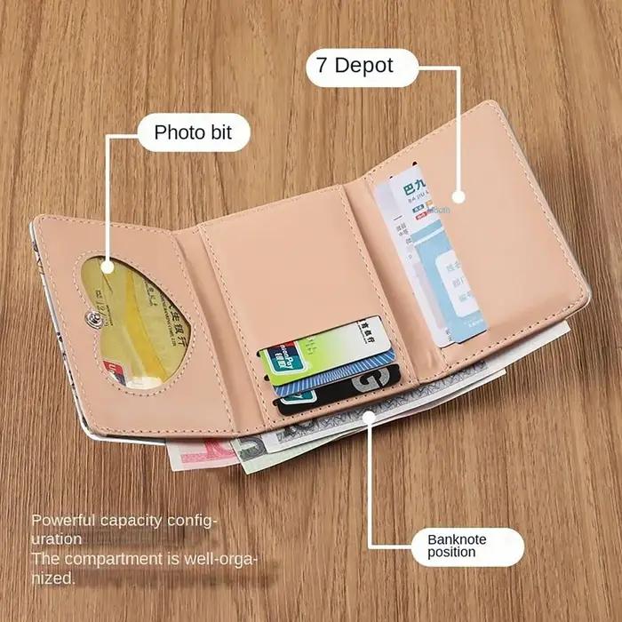 Porte-monnaie en cuir PU pour filles