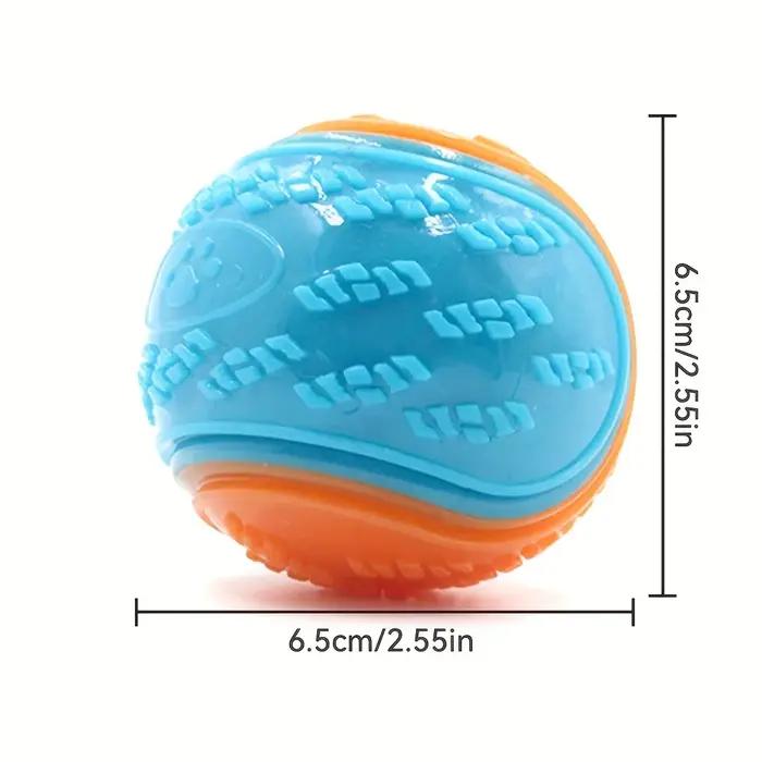 Jouet pour chien en TPR bleu, ballon de meulage des dents, durable et interactif pour chiens, jouet de jeu et d'entretien bucco-dentaire