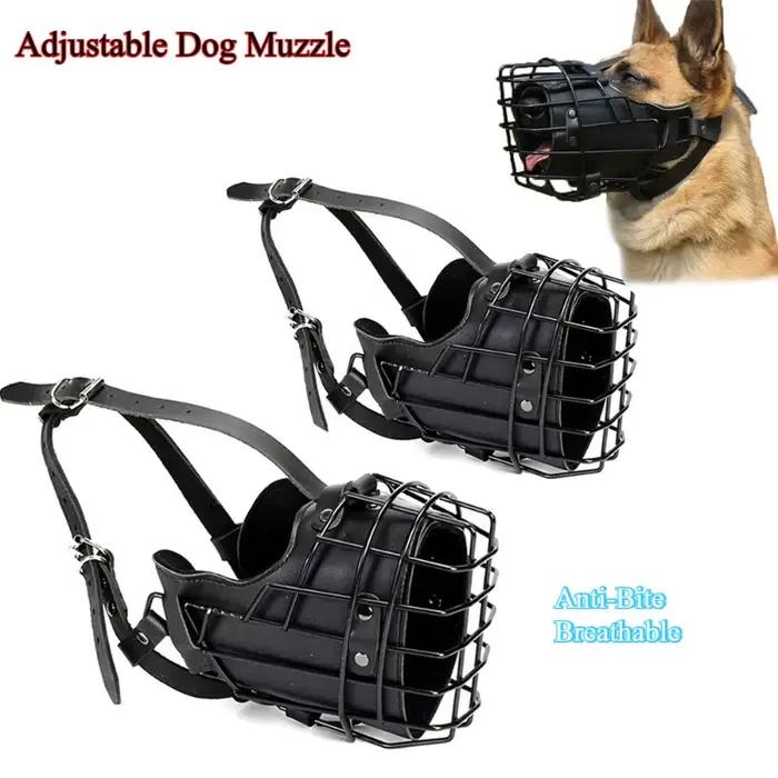 Muselière pour chien Les chiens moyens et grands peuvent ajuster la cage buccale anti-morsure et anti-aboiement non toxique et respirant et ne tombe pas
