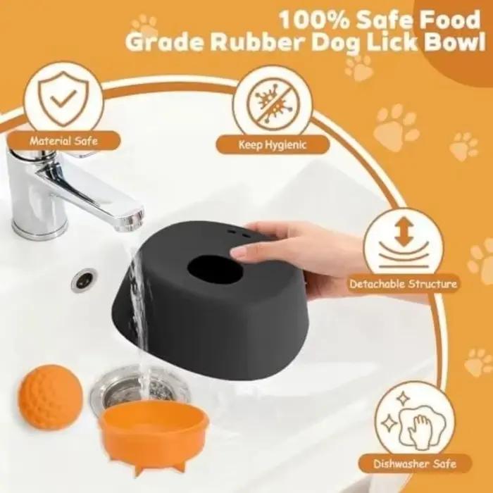 Bol à lécher pour chien anti-glissement en forme de boule, pour une alimentation saine et anti-étouffement