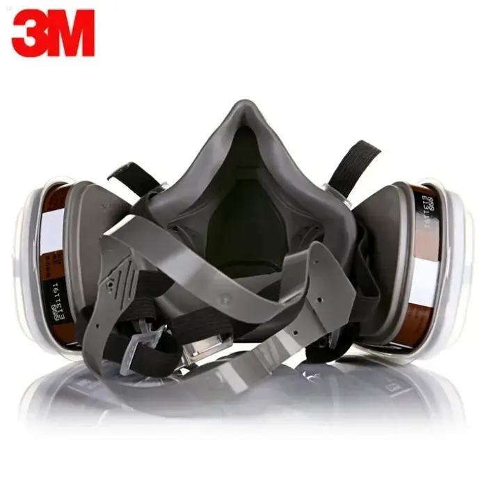 Masque à gaz 3M 6200 pour peinture en aérosol protection contre la poussière et les gaz respirateur demi-masque réutilisable pour artistes artisans et techniciens