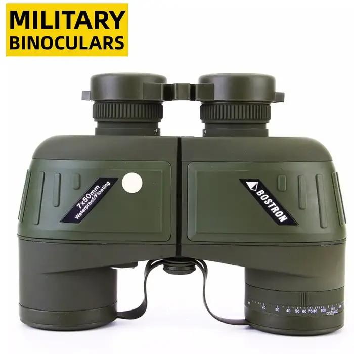 Jumelles puissantes 7x50 étanche militaire Marine Camping chasse flottant Bak4 prisme télescope Vision nocturne télémètre
