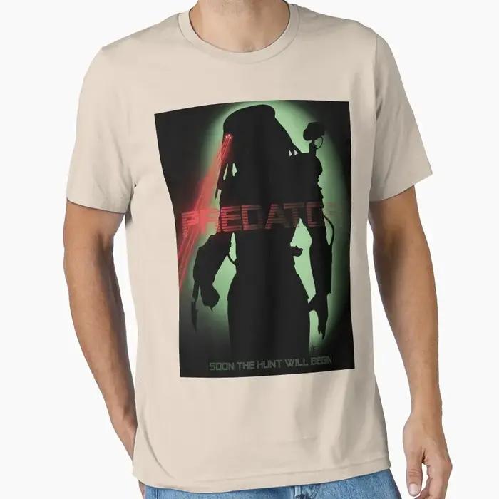 Predator 80s horreur science fiction le Monster Hunter Alien imprimé t-shirt pour hommes 100% coton