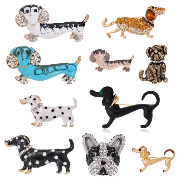 Broche vintage en forme d'animal mignon pour hommes et femmes