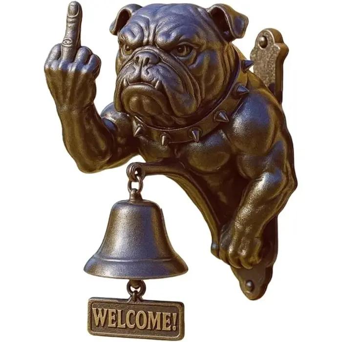 Sonnette Bulldog Unique - Design Amusant et Rustique pour les Amateurs de Chiens